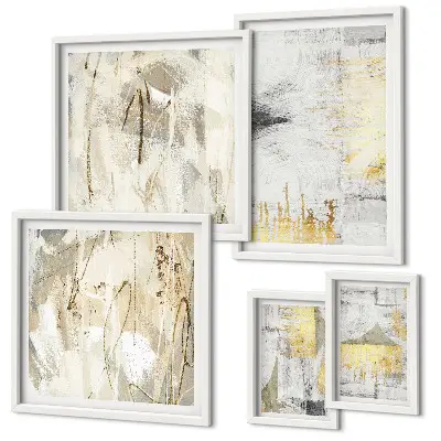 Galeria de parede com padrões abstratos elegantes