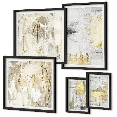 Galeria de parede com padrões abstratos elegantes