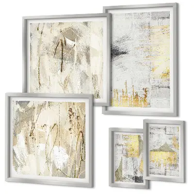 Galeria de parede com padrões abstratos elegantes