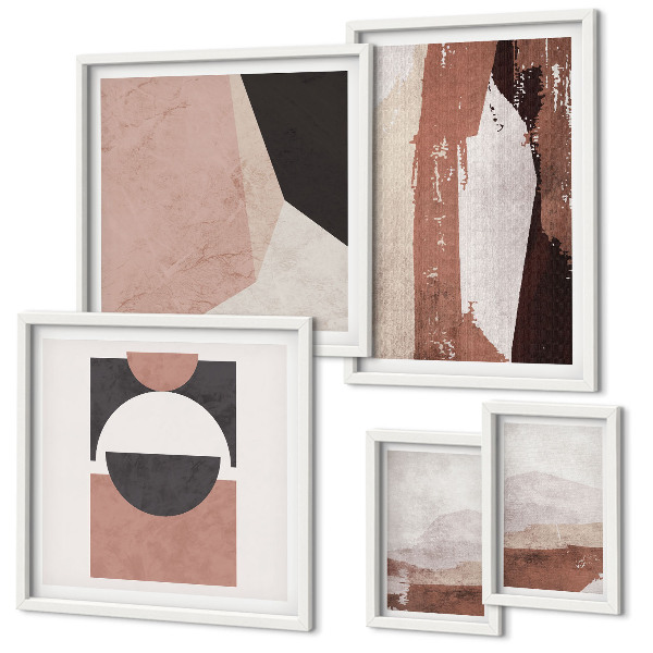 Parede galeria de quadros Composições abstratas da terra