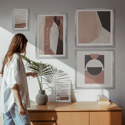 Parede galeria de quadros Composições abstratas da terra