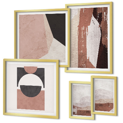 Parede galeria de quadros Composições abstratas da terra