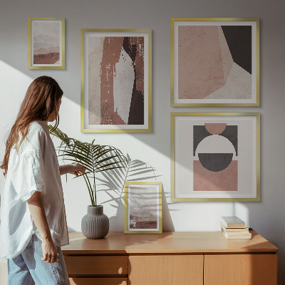 Parede galeria de quadros Composições abstratas da terra