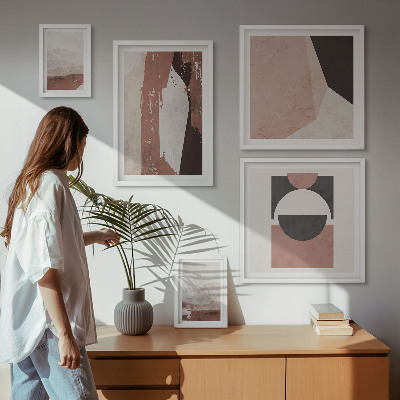 Parede galeria de quadros Composições abstratas da terra