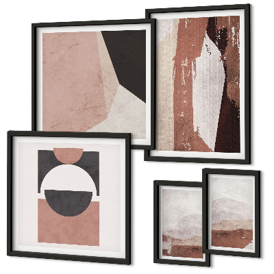 Parede galeria de quadros Composições abstratas da terra