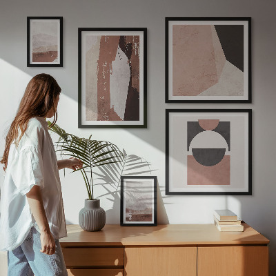 Parede galeria de quadros Composições abstratas da terra