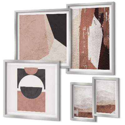 Parede galeria de quadros Composições abstratas da terra