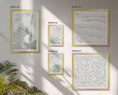 Conjunto de 5 quadros decorativos motivos de vegetação