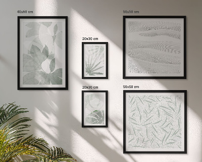 Conjunto de 5 quadros decorativos motivos de vegetação