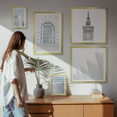 Parede galeria de quadros minimalismo na arquitetura moderna