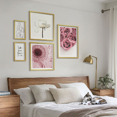 Parede galeria de quadros Inspirações florais boho