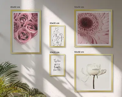 Galeria de quadros para parede com inspirações florais estilo boho