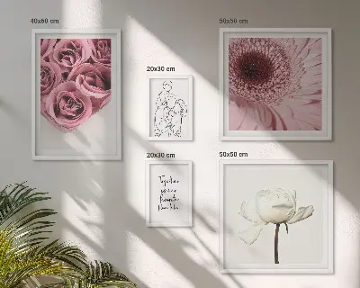 Galeria de quadros para parede com inspirações florais estilo boho
