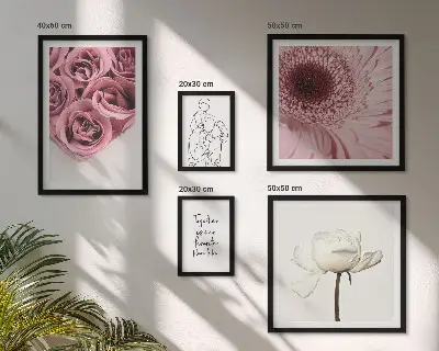 Galeria de quadros para parede com inspirações florais estilo boho