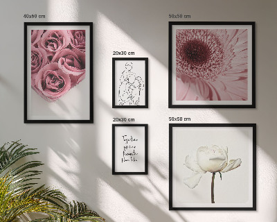 Parede galeria de quadros Inspirações florais boho
