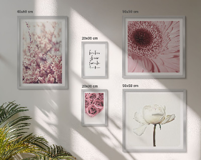 Conjunto de 5 quadros com moldura Detalhes florais românticos