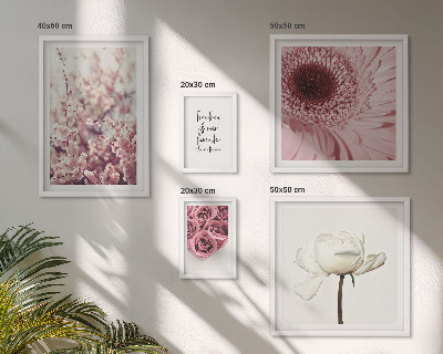 Conjunto de 5 quadros com moldura Detalhes florais românticos