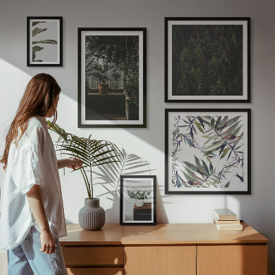Galeria de parede Motivos de plantas de oásis verde