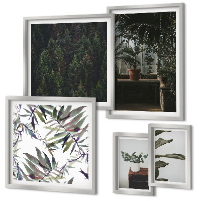 Galeria de parede Motivos de plantas de oásis verde