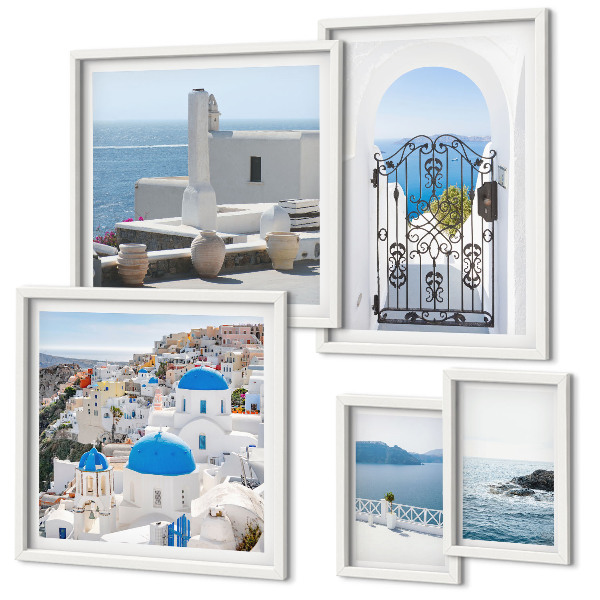 Parede galeria de quadros Vistas da Grécia mediterrânea