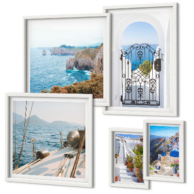 Parede galeria de quadros Paisagens da arquitetura marítima da Grécia