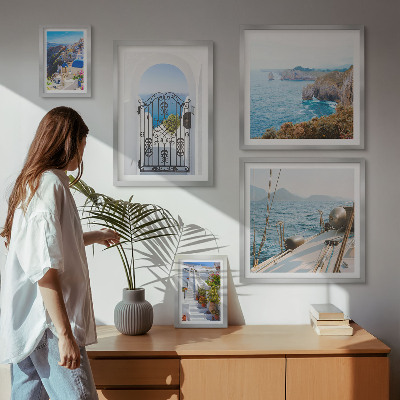 Parede galeria de quadros Paisagens da arquitetura marítima da Grécia