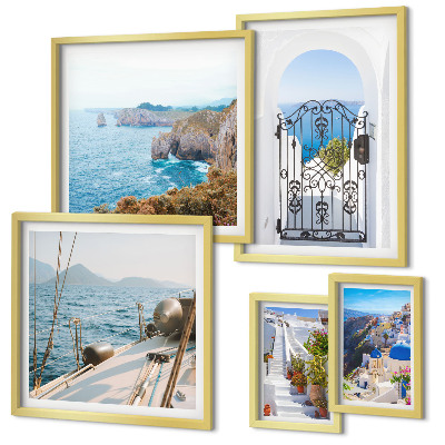 Parede galeria de quadros Paisagens da arquitetura marítima da Grécia