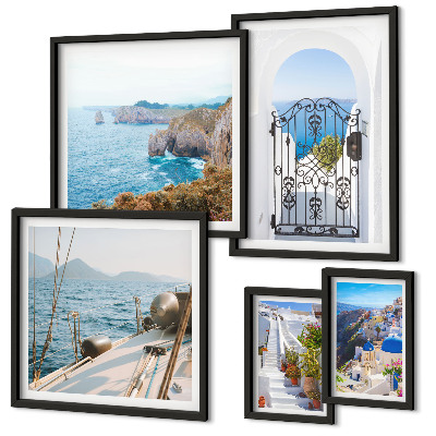 Parede galeria de quadros Paisagens da arquitetura marítima da Grécia
