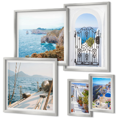 Parede galeria de quadros Paisagens da arquitetura marítima da Grécia