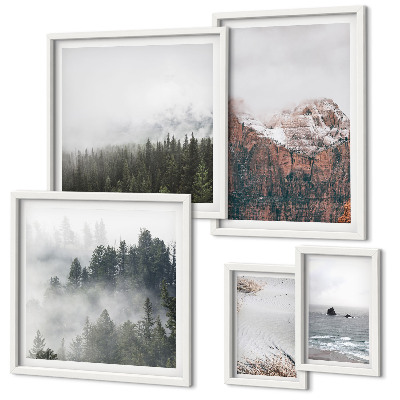 Parede galeria de quadros Paisagens, montanhas, florestas, nuvens