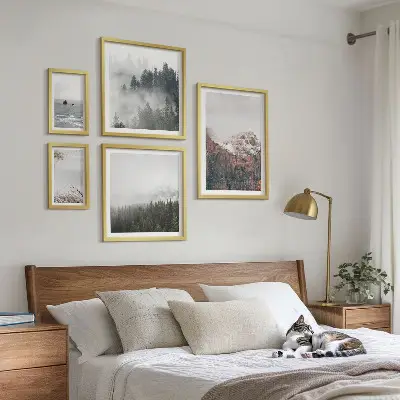 Galeria de quadros para parede com paisagens de montanhas, florestas e nuvens