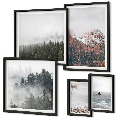 Parede galeria de quadros Paisagens, montanhas, florestas, nuvens