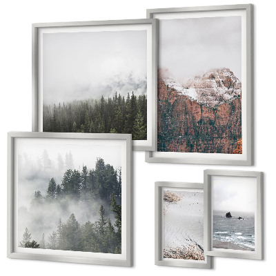 Parede galeria de quadros Paisagens, montanhas, florestas, nuvens