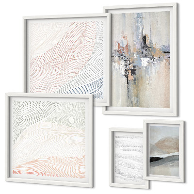 Galeria de parede Composições abstratas em tons