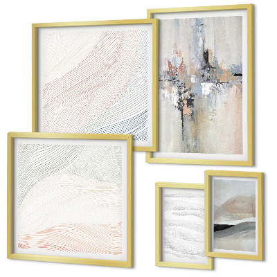Galeria de parede Composições abstratas em tons