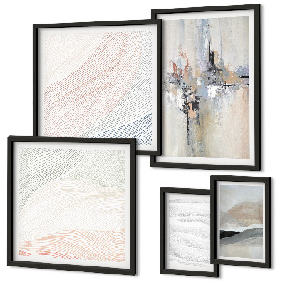 Galeria de parede Composições abstratas em tons