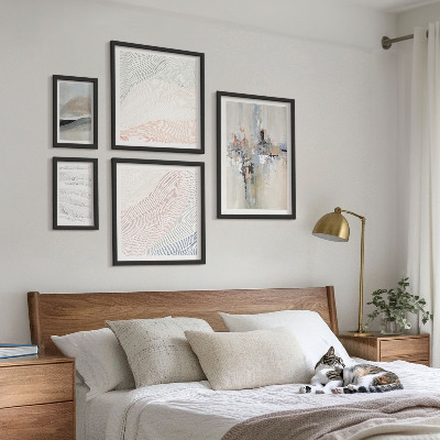 Galeria de parede Composições abstratas em tons