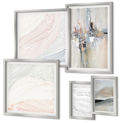 Galeria de parede Composições abstratas em tons