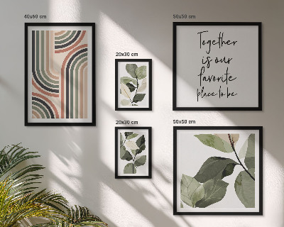 Parede galeria de quadros Geometria com elegantes detalhes florais