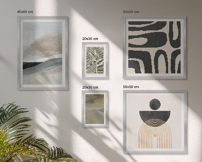 Conjunto de 5 quadros com moldura Padrões abstratos em cores