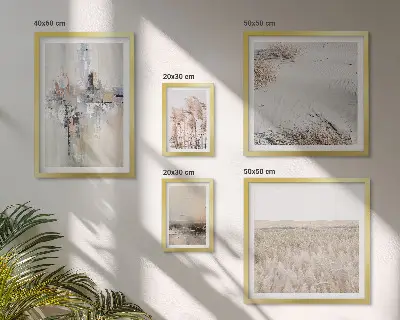 Conjunto de 5 quadros decorativos com estilo minimalista natural e elegante