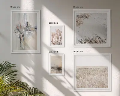Conjunto de 5 quadros decorativos com estilo minimalista natural e elegante