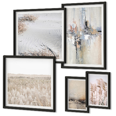 Conjunto de 5 quadros decorativos Decorações elegantes, minimalismo natural