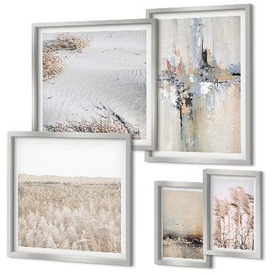 Conjunto de 5 quadros decorativos Decorações elegantes, minimalismo natural