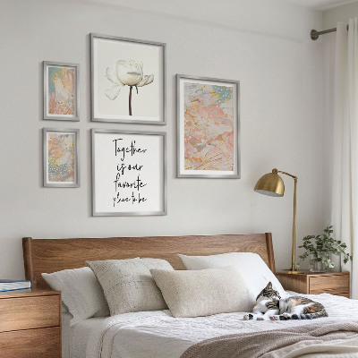 Galeria de parede Flores abstratas com slogans