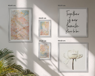 Galeria de parede Flores abstratas com slogans