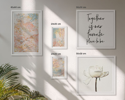 Galeria de parede Flores abstratas com slogans