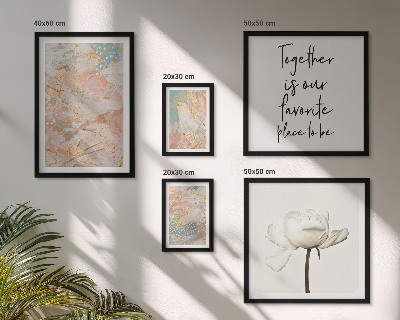 Galeria de parede Flores abstratas com slogans