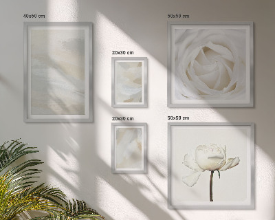 Parede galeria de quadros Inspirações florais brancas