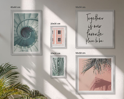 Conjunto de 5 quadros decorativos Interiores geométricos elegantes